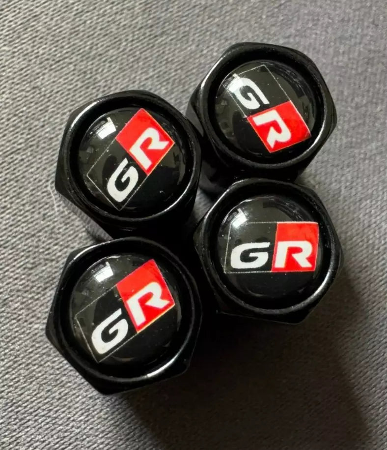 SALE-4 x Car Wheel Tire Valve Caps Air Stem For Toyota GR Sport