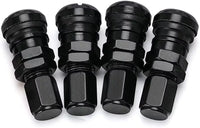 FORGED ALUMINIUM TYRE Valve Stem + Cap SET FOR WORKS RAYS VOLK WHEEL - BLACK