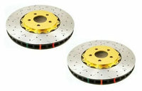 SALE- 2 X DBA 5000 Drilled Slotted Rotor Front DBA5928GLDXS FITS GTR R32 R33 R34