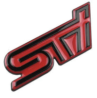 SALE- Black/Red STi car Badge Fits ON Subaru Impreza WRX STi GDA GDB GRB GV