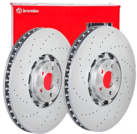 2X BREMBO Prime REPLACEMENT BOLT-ON UPGRADE DISC BRAKE ROTOR (09.D482.33 )  REAR 370MM SUITS AUDI RS6 RS7