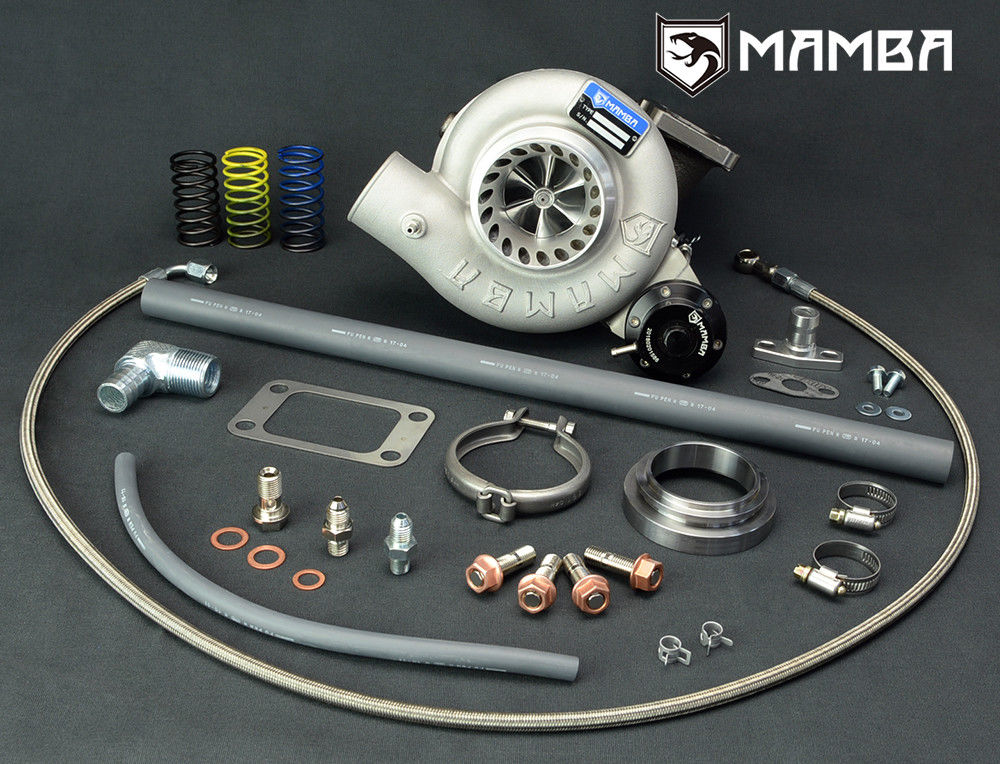 MAMBA 12-6 Oil-Cooled Top Mount Turbo For Nissan TD42 GQ TD05H-16G 6cm T3 V-Band