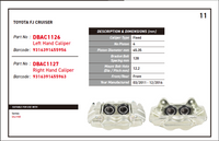 DBA Street Series Brake Caliper FRONT (A PAIR) FOR TOYOTA FJ CRUISER