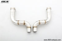 RES SS304, Sport Cat Downpipe With Heat Protector FIT Porsche Panamera 970 3.6NA 2010-2013