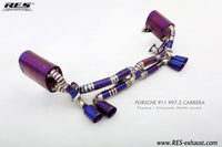 RES SS304, Rear Section+Four Tips FIT Porsche 911 (991/997) 3.8T 2008-2011 997.2
