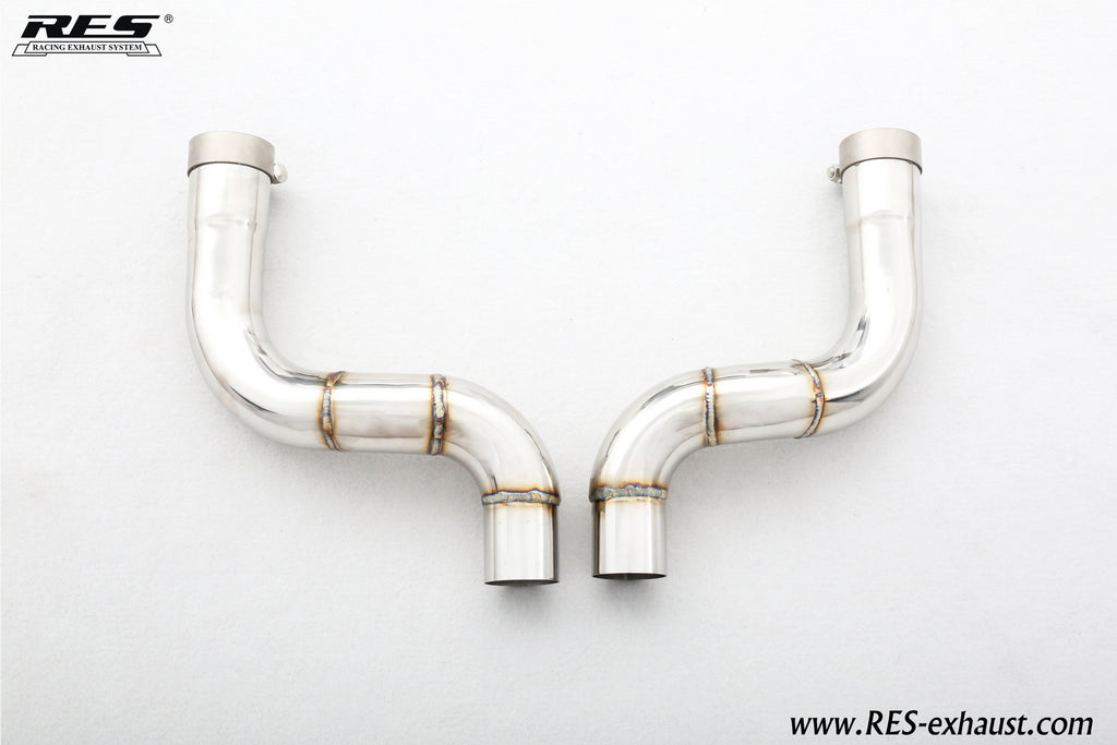 RES SS304, Sport Cat Downpipe With Heat Protector FIT Porsche Panamera 970 3.0T / 4.8T / 4.8NA 2014-2016