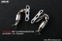 RES SS304, Sport Cat Manifold FIT Porsche Cayman / Boxster 987 2.9NA 2008-2012