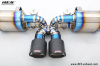 RES SS304, Valvetronic Rear Section+Two Middle Tips+Remote Control Kits FIT Porsche 911 GT3/RS 4 2015 Titanium
