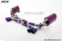 RES SS304, Rear Section+Four Tips FIT Porsche 911 (991/997) 3.6NA / 3.8NA (X PIPE included) 2008-2011 997.2