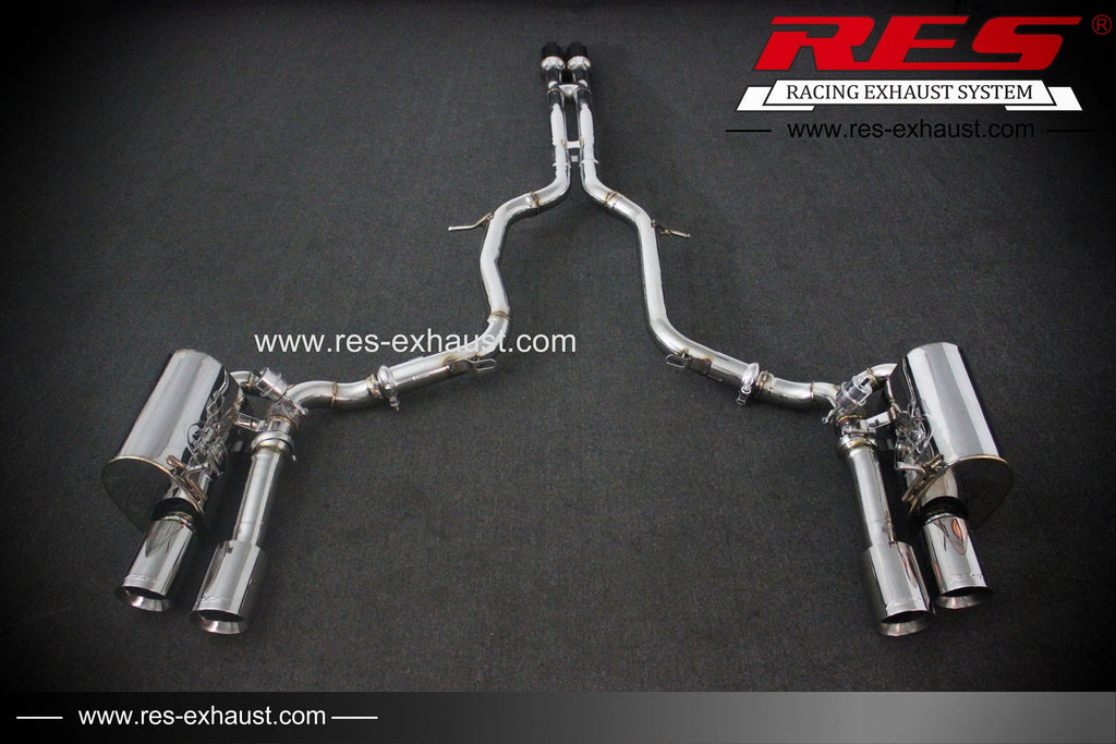 RES SS304, Mid Pipe+Rear Section+Four Tips (NO Remote Control Kit) FIT Porsche Panamera 970 3.0T / 4.8T / 4.8NA 2014-2016