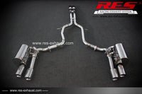 RES SS304, Mid Pipe+Rear Section+Four Tips (NO Remote Control Kit) FIT Porsche Panamera 970 3.0T / 4.8T / 4.8NA 2014-2016