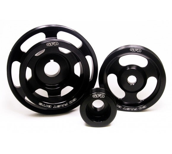 GFB Lightened Pulley Kit - 3 piece (WRX 08-14/STi 08-20/LGT 04-09/FXT 08-12)
