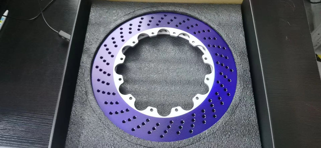 KPRacing performance cross-drilled two-piece rotrs 355 x 32mm