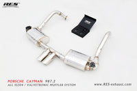 RES SS304, Valvetronic Rear Section+Two Middle Tips+Remote Control Kits FIT Porsche Cayman / Boxster 987 2.7NA / 2.9NA / 3.4NA 2008-2012
