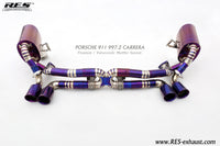 RES SS304, Rear Section+Four Tips FIT Porsche 911 (991/997) 3.6NA / 3.8NA (X PIPE included) 2008-2011 997.2