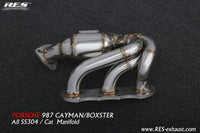 RES SS304, Sport Cat Manifold FIT Porsche Cayman / Boxster 987 3.4NA 2004-2008