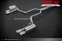 RES SS304, Mid Pipe+Rear Section+Four Tips (NO Remote Control Kit) FIT Porsche Panamera 970 3.6NA / 4.8 / 4.8T 2010-2013