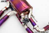 RES SS304, Front Pipe+Mid Pipe+Valvetronic Rear Section+Four Tips+Remote Control Kits FIT Porsche Cayenne E3 3.0T 2018+ Titanium