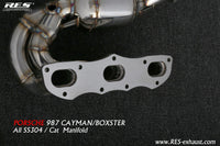 RES SS304, Sport Cat Manifold FIT Porsche Cayman / Boxster 987 2.9NA 2008-2012