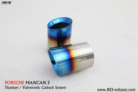 RES SS304, Mid Pipe+Valvetronic Rear Section+Four Tips+Remote Control Kits FIT Porsche Macan 3.0T / 3.6T 2014-2019 Titanium