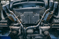RES SS304, Mid Pipe+Rear Section+Four Tips (NO Remote Control Kit) FIT Porsche Macan 3.0T / 3.6T 2014-2019