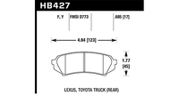 Hawk LTS Brake Pads( HB427Y.685 ) FOR Lexus LX470 (REAR) DB1383