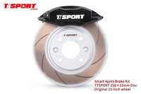 TT SPORT FRONT BIG BRAKE KIT (4 POTS FORGED CALIPER )FOR SMART 453 WITH ORIGNAL 15'' WHEEL