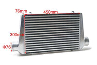 POWER SPIRIT FMIC FRONT MOUNT INTERCOOLER 450X300X76mm BAR AND PLATE CORE - UNIVERSAL 3" INLET OUTLET