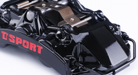TTSPORT UPGRADE 6 POTS BRAKE CALIPER (FRONT)-- BLACK FOR STREET PERFORMANCE CAR --18'' WHEELS AND UP (TT8703)