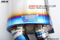 RES SS304, Sport Cat Downpipe+Valvetronic Rear Section+Four Tips+Remote Control Kits FIT Porsche 911 (991/997) Carrera 3.0T Carrera S 3.0T Carrera 4S 3.0T 2016-2017 991.2 Titanium