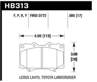 Hawk Super Duty Brake Pads(HB313P.685) FOR Lexus LX460 / LX470