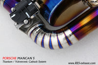 RES SS304, Mid Pipe+Valvetronic Rear Section+Four Tips+Remote Control Kits FIT Porsche Macan 3.0T / 3.6T 2014-2019 Titanium