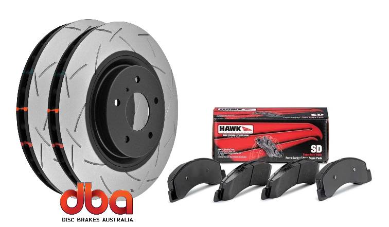 Perfect upgrade front brake kit for Toyota LANDCRUISER 80 series (DBA + HAWK)