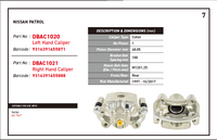 DBA Street Series Brake Caliper REAR (A PAIR) FOR NISSAN PATROL GU Y61