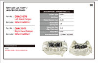 DBA Street Series Brake Caliper FRONT (A PAIR) FOR LANDCRUISER PRADO