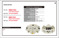 DBA Street Series Brake Caliper REAR (A PAIR) FOR NISSAN PATROL GQ