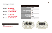 DBA Street Series Brake Caliper FRONT (A PAIR) FOR TOYOTA LANDCRUISER 99-ON
