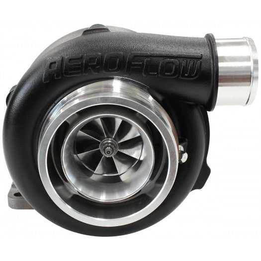 Aeroflow BOOSTED 5455 1.06 Turbocharger 650HP, Hi Temp Black Finish External Wastegate, T3 Inlet Flange, V-Band Exhaust Flange