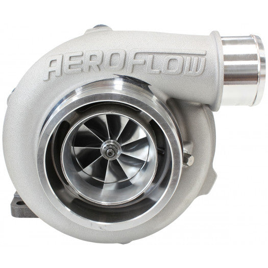 Aeroflow BOOSTED 5855 .63 Turbocharger 750HP, Natural Cast Finish External Wastegate, T3 Inlet Flange, V-Band Exhaust Flange