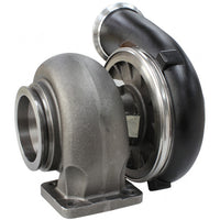 Aeroflow BOOSTED 7675 1.15 Turbocharger 1450HP, Hi Temp Black Finish External Wastegate, T4 Twin Entry Inlet Flange, V-Band Exhaust Flange