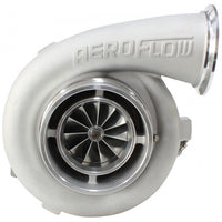 Aeroflow BOOSTED 7675 1.15 Turbocharger 1450HP, Natural Cast Finish External Wastegate, T4 Twin Entry Inlet Flange, V-Band Exhaust Flange
