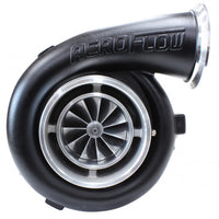 Aeroflow BOOSTED 8077 1.15 Turbocharger 1250HP, Hi Temp Black Finish External Wastegate, T4 Twin Entry Inlet Flange, V-Band Exhaust Flange
