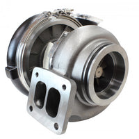 Aeroflow BOOSTED 8077 1.15 Turbocharger 1250HP, Hi Temp Black Finish External Wastegate, T4 Twin Entry Inlet Flange, V-Band Exhaust Flange