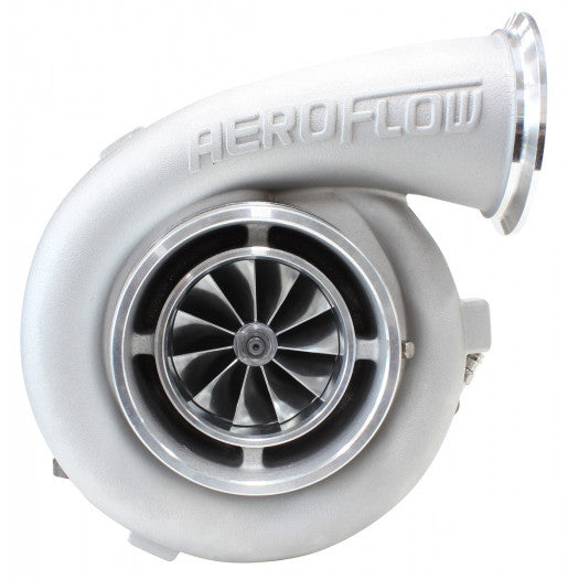 Aeroflow BOOSTED 8077 1.15 Turbocharger 1250HP, Natural Cast Finish External Wastegate, T4 Twin Entry Inlet Flange, V-Band Exhaust Flange