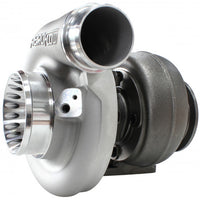 Aeroflow BOOSTED 6973 .91 Turbocharger, Natural Cast Finish External Wastegate, T4 Twin Entry Inlet Flange, V-Band Exhaust Flange