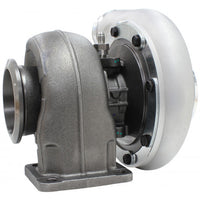 Aeroflow BOOSTED 6973 .91 Turbocharger, Natural Cast Finish External Wastegate, T4 Twin Entry Inlet Flange, V-Band Exhaust Flange