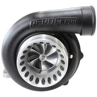 Aeroflow BOOSTED 6766 .81 Turbocharger, Hi Temp Black Finish External Wastegate, T4 Inlet Flange, V-Band Exhaust Flange AF8005-4026BLK