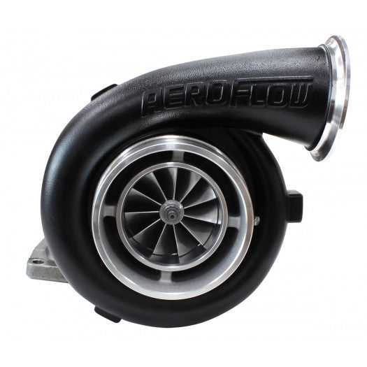 Aeroflow BOOSTED 8077 1.26 Turbocharger 1250HP, Hi Temp Black Finish External Wastegate, T6 Twin Entry Inlet Flange, V-Band Exhaust Flange
