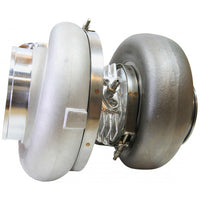 Aeroflow BOOSTED 94103 1.24 Turbocharger 2500HP, Natural Cast Finish External Wastegate, T6 Twin Entry Inlet Flange, V-Band Exhaust Flange