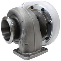 Aeroflow BOOSTED 6673 .91 Turbocharger 850HP, Natural Cast Finish External Wastegate, T4 Twin Entry Inlet Flange, V-Band Exhaust Flange